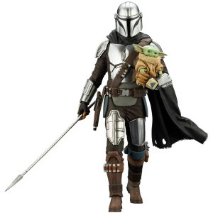 STAR WARS ESTATUA ARTFX+ MANDALORIAN™& GROGU™ WITH BESKAR STAFF KOTOBUKIYA